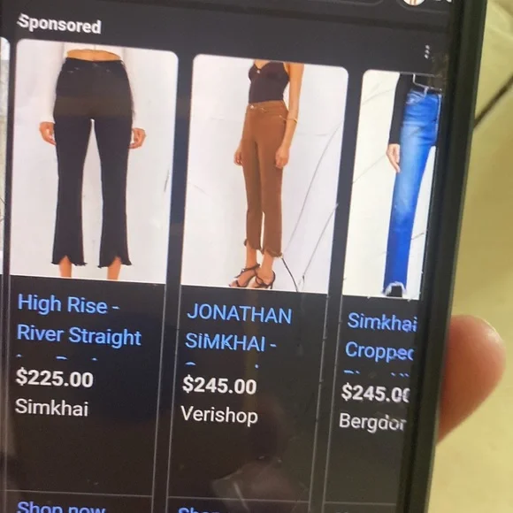 Women's Johnathan Simkhai River Brown high-waist Straight Crop Fringe Jeans - Picture 9 of 9